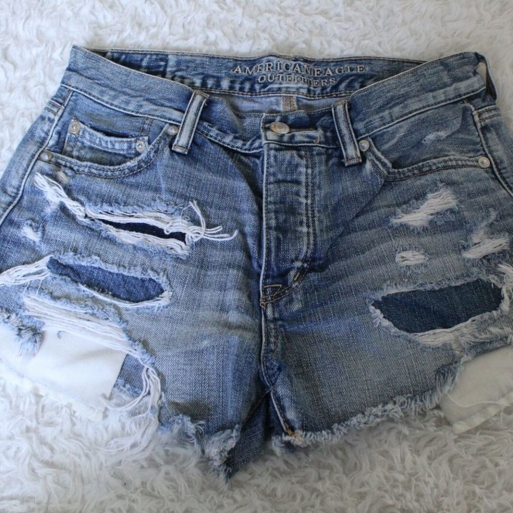 American Eagle Hi-Rise Festival Jean Shorts HW7872 - Picture 7 of 8